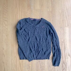 Nautica dark gray cable knit sweater, women’s XL